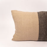 Linen Block Print Lumbar Pillow - 20"x14"