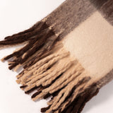 Checkered Fringe Throw Blanket