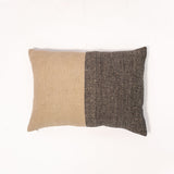 Linen Block Print Lumbar Pillow - 20"x14"