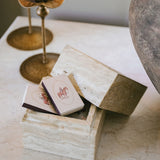 Travertine Square Storage Box