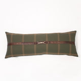 Plaid Lumbar Pillow with Buckle