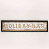 Antique Mirror Holiday Bar Sign