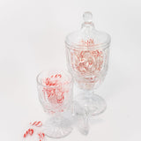 Glass Urns with Lids - Set of 2