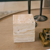 Travertine Square Storage Box
