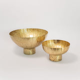 Rustic Gold Pedestal Bowl - 2 Sizes
