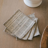 Brenham Stripe Coasters - Set of 4 - Stone