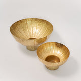 Rustic Gold Pedestal Bowl - 2 Sizes