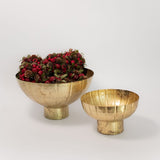 Rustic Gold Pedestal Bowl - 2 Sizes