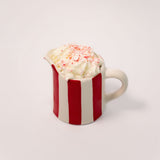 Red and White Striped Creamer