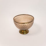 Studded Smokey Glass Pedestal Bowl - 2 Sizes