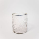 Etched Glass Hurricane Vase - 3 Sizes