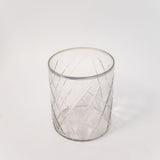 Etched Glass Hurricane Vase - 3 Sizes