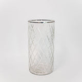 Etched Glass Hurricane Vase - 3 Sizes