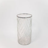 Etched Glass Hurricane Vase - 3 Sizes