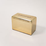 Stainless Steel Recipe Box - Gold