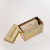 Stainless Steel Recipe Box - Gold