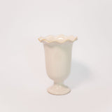 Ceramic Ruffle Pedestal Vase - 2 Sizes