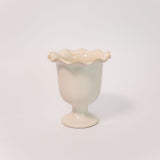 Ceramic Ruffle Pedestal Vase - 2 Sizes