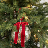 Crackled Glass Bow Ornament