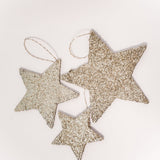 Glitter Star Ornament - 3 Sizes
