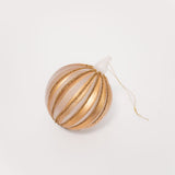 Ribbed Ornament - Gold and White