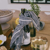 Striped Woven Dish Towel - Black