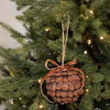 Pinecone Ornament with Ribbon