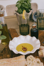 Ruffle Stoneware Shallow Bowl