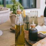 Glass Cruet with Stainless Steel Pour Spout