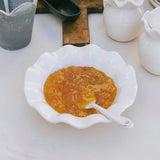 Ruffle Stoneware Shallow Bowl