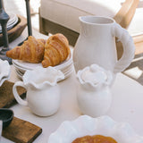 Ruffle Stoneware Cream and Sugar Set