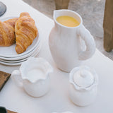 Ruffle Stoneware Cream and Sugar Set