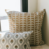 Block Print Linen Blend Pillow - 24"x24"
