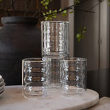 Waves Clear Water Glass - Set of 4