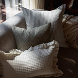 Jaxon Striped Pillow - Beige + Black - 22"x22"