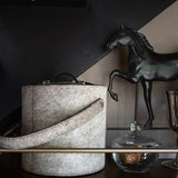 Hide Leather Insulated Ice Bucket