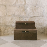 Suede Boxes - Set of 2