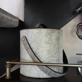 Hide Leather Insulated Ice Bucket
