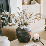 Distressed Terracotta Vase - Black
