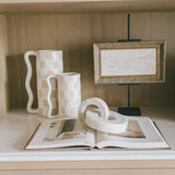 Checkered Vase with Handle - 2 Sizes
