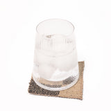 Proper Stripe Coasters - Set of 4 - Black and Tan