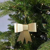 Metal Bow Ornament - Gold