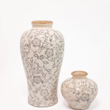 Floral Sketch Vase - Short