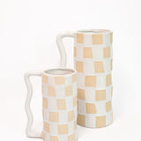 Checkered Vase with Handle - 2 Sizes