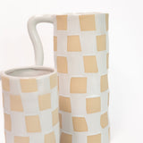 Checkered Vase with Handle - 2 Sizes