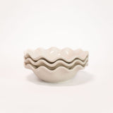Ruffle Stoneware Shallow Bowl