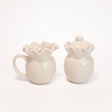 Ruffle Stoneware Cream and Sugar Set
