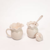 Ruffle Stoneware Cream and Sugar Set