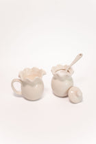 Ruffle Stoneware Cream and Sugar Set
