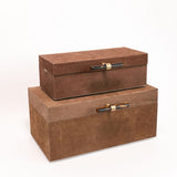 Suede Boxes - Set of 2